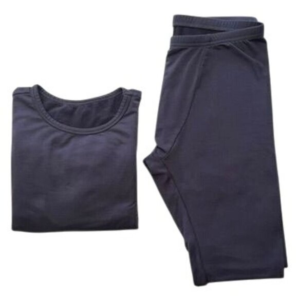 Tesla Microfiber Fleece Lined Base Layer Top Bottom Set Boys Youth‎ Large Grey - Picture 1 of 13